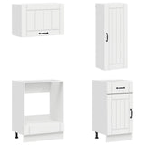 Kitchen Unit LUCCA 8 pcs High Gloss White Engineered Wood 3438157