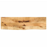 Table Top 110x20x3.8 cm Live Edge Solid Wood Rough Mango 370373