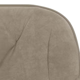 Office Chair with Wheel Light Grey 56 x 61.5 x 72 cm Velvet 42025222