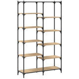 Bookshelf Sonoma Oak 100x32x170 cm Engineered Wood and Iron 832789