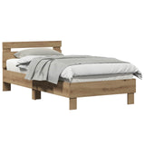Bed Frame Artisan Oak 193 x 95 x 88 cm Engineered Wood 874122