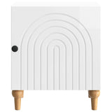 Bedside Cabinet High Gloss White 43 x 34.5 x 50 cm 894113