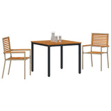 Garden Dining Set 3 pcs Beige and Brown Poly Rattan 3365492