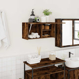 Bathroom Wall Cabinet Smoked Oak 60x25x30 cm Engineered Wood 860062