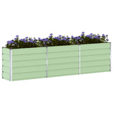 Planter Pastel Green 290 x 90 x 77 cm Galvanised Steel 42018259