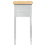 Console table with Drawer White 73 x 35 x 73 cm Solid Pine Wood 42024944