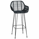 Bar Chair 2 pcs 55 x 52 x 105 cm Rattan and Iron 42011555