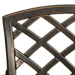 ZNTS 3 Piece Bistro Set Bronze Cast Aluminium 3216345