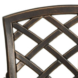 ZNTS 3 Piece Bistro Set Bronze Cast Aluminium 3216345
