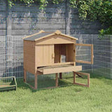 Chicken Coop Brown 75 x 60 x 89 cm Solid Pine Wood 42012463