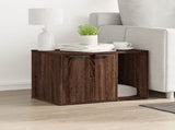 Cat Litter Box Enclosure Brown Oak 60x40x40 cm Engineered Wood 857730