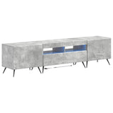 5 Piece LED TV Cabinet Concrete Grey Engineered Wood 3416923