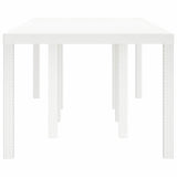 Garden Dining Table White 250 x 100 x 73 cm Poly Rattan 871694