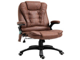 Massage Recliner Chair Heated Office Chair with Six Massage Points Microfiber Cloth 360&deg Swivel T3398P328197
