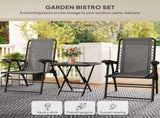 Three-Piece Garden Table and Chair Set - Dark Grey T3398P317837