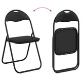 Folding Chair 2 pcs Black 48 x 43.5 x 81 cm Faux Leather 42029048