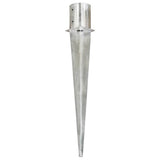 Ground Spikes 2 pcs Silver 12x91 cm Galvanised Steel 145433