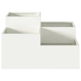 Garden Planter White 100 x 100 x 48 cm Steel 865849