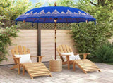 Balinese Parasol Blue 215 x 215 x 260 cm Cotton and Wood 42006457