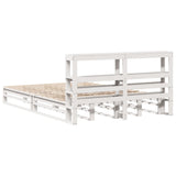 Bed Frame without Mattress White 140x200 cm Solid Wood Pine 3306496