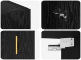 Wall Cabinet Black Oak 69.5 x 34 x 90 cm Engineered Wood 879515