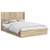 Bed Frame with Storage and Headboard Sonoma Oak 160 x 200 cm 3414009
