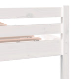 Bed Frame without Mattress White Solid Wood 150x200 cm King Size King Size 814825