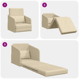 Sofa Bed Cream 65 x 80 x 83 cm Fabric 4106643