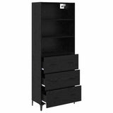Highboard Black Oak 69.5 x 34 x 180 cm Engineered Wood 3416191