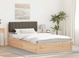 Bed Frame with Upholstered Headboard Taupe 100 x 200 cm 877792
