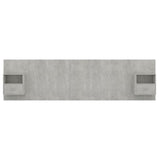 Bed Headboard with Cabinets Concrete Grey Engineered Wood 3115743
