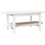 ZNTS Coffee Table White 110x55x45 cm Solid Wood Pine 822288