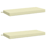 2-Piece Bench Cushions SOEST 2 pcs 100% Polyester Cream 950217