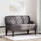 Bench Grey 119.5 x 64.5 x 75 cm Faux Leather 42019297