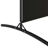 4-Panel Room Divider Black 698x180 cm Fabric 350285