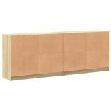 Bookcase with Doors Sonoma Oak 204x37x75 cm Engineered Wood 3206533