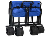 Folding Wagon Blue 89 x 63 x 96 cm Steel and Polyester Oxford 42020657