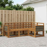 Outdoor Sofa Set 4 pcs Natural Solid Acacia Wood 3385165