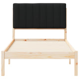 Bed Frame with Upholstered Headboard Black 90 x 190 cm 878086