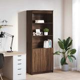 Highboard Brown Oak 70x35x180 cm Engineered Wood 3328477