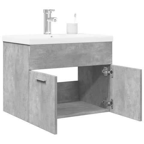 ZNTS Bathroom Sink Cabinet with Built-in Basin Concrete Grey 3324858