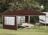 Pop-up Party Tent 288 x 288 x 245 cm Brown Oxford Fabric 42019764
