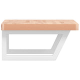 Basin Shelf Wall Mounted Steel and Solid Wood Beech 3302422