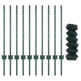 Fence and Post Green 0.8 x 10 m Steel 3336231