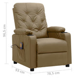 Massage Chair Cappuccino Faux Leather 339131