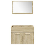 3 Piece Bathroom Furniture Set Sonoma Oak Engineered Wood 3324990