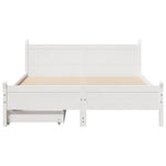 Bed Frame without Mattress White 140x200 cm Solid Wood Pine 3309771