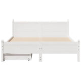 Bed Frame without Mattress White 140x200 cm Solid Wood Pine 3309771