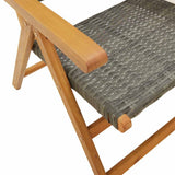 Garden Dining Set Grey Solid acacia wood, PE rattan Large 3281731