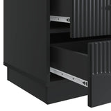 Bedside Cabinet Black 43 x 41 x 63.5 cm Engineered Wood 895246